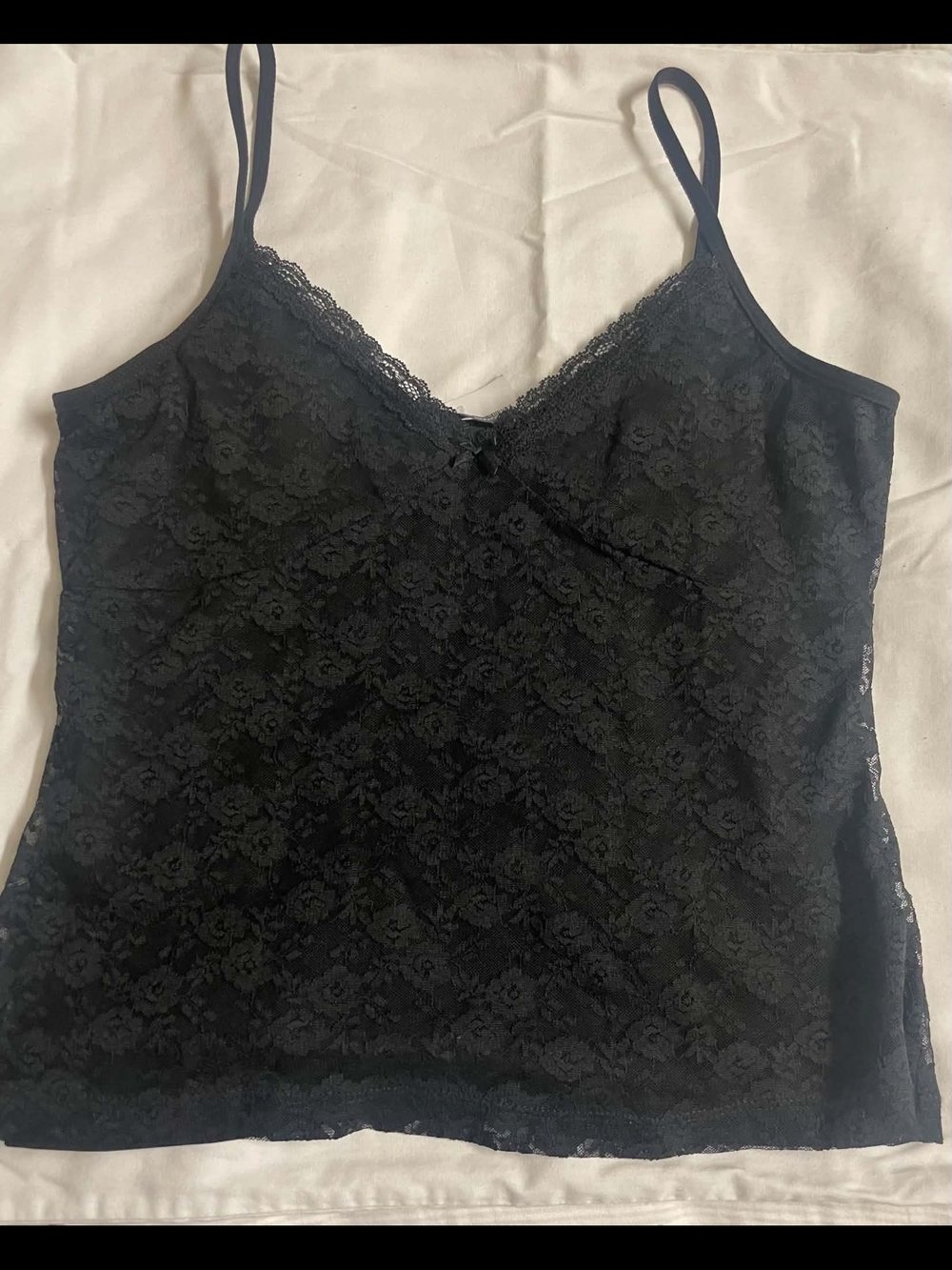 Brandy Melville Black Lace Amara Cami Tank Top - Picture 1 of 2